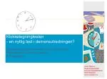 Klokketegningtesten - en nyttig test i demensutredningen? - slide 1