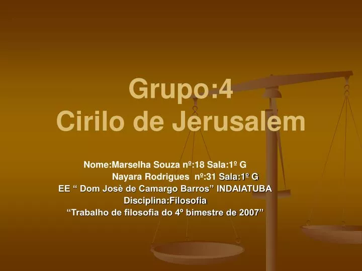 grupo 4 cirilo de jerusalem