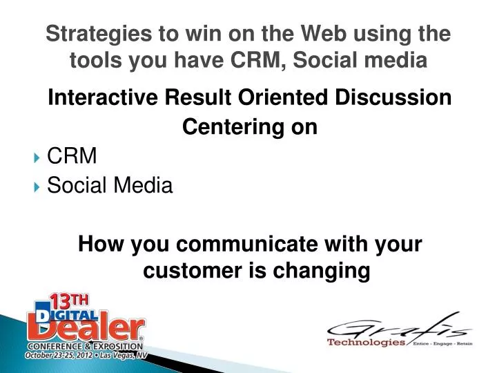 strategies to win on the web using the tools you have crm social media