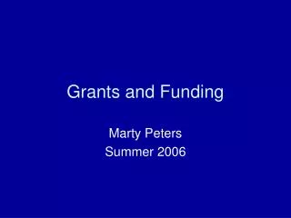 Grants and Funding