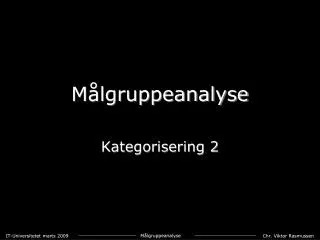 m lgruppeanalyse