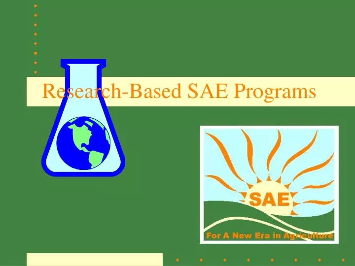 research based sae programs