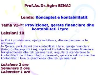 Në vëmëndje për studentët. Si të dalim mirë në lëndën e kontabilitetit