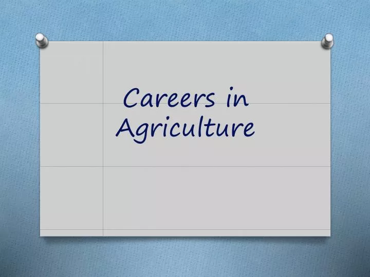 careers in agriculture