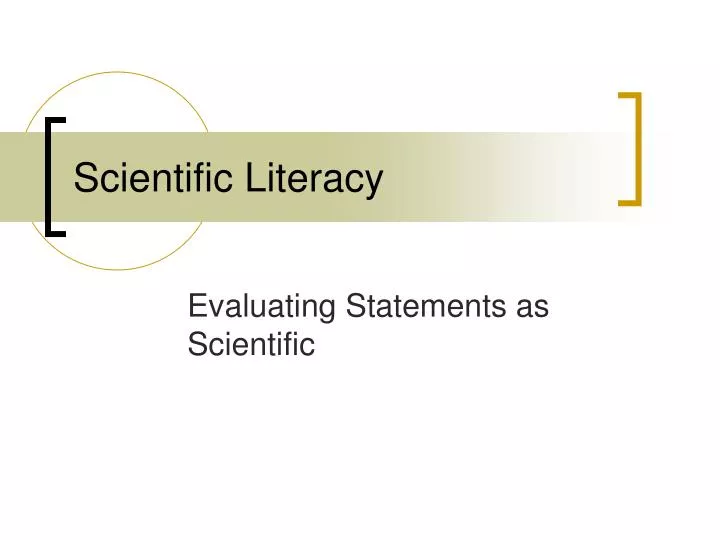 scientific literacy