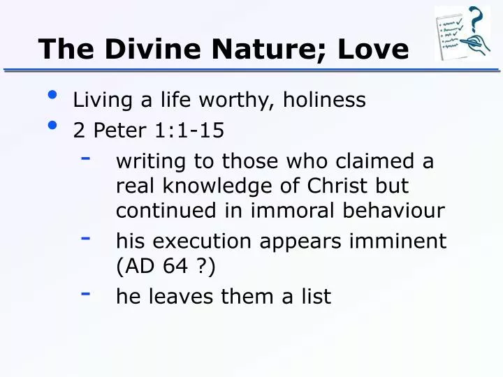 the divine nature love