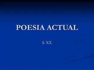 poesia actual