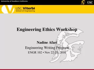 Engineering Ethics Workshop