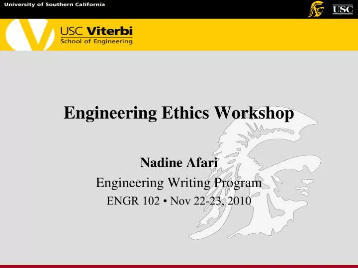 engineering ethics workshop