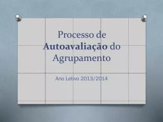 processo de autoavalia o do agrupamento