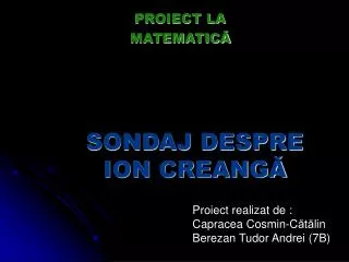 sondaj despre ion creang