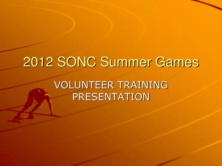 2012 sonc summer games