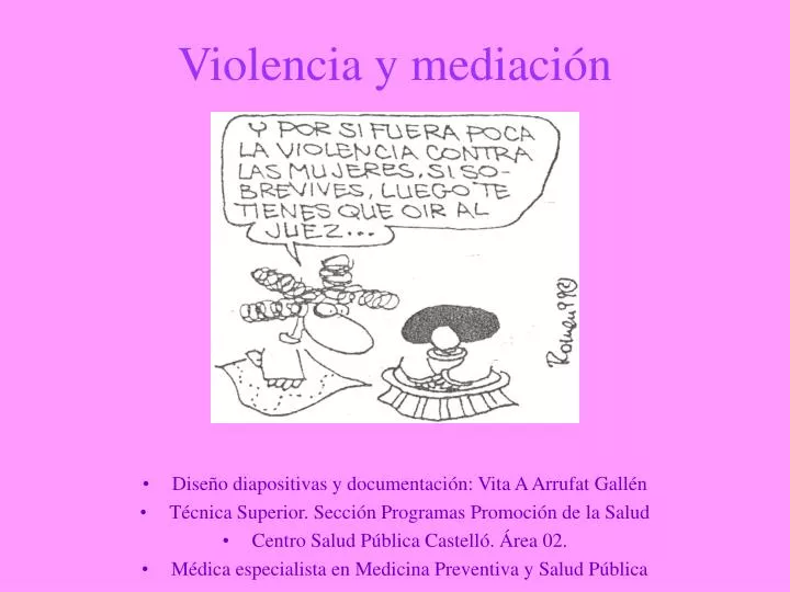violencia y mediaci n
