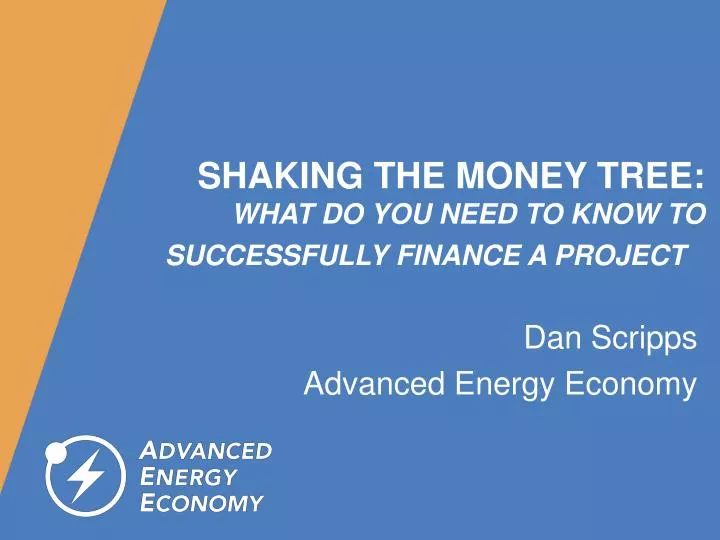 shaking the money tree what do you need to know to successfully finance a project