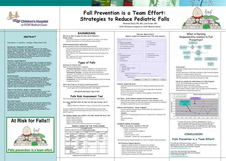 fall prevention is a team effort strategies to reduce pediatric falls
