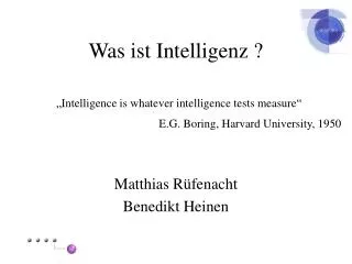 was ist intelligenz