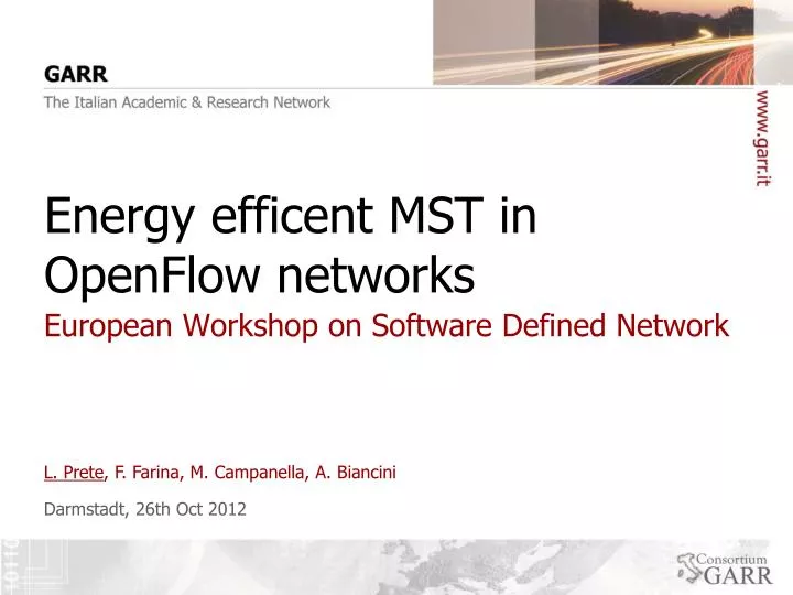energy efficent mst in openflow networks