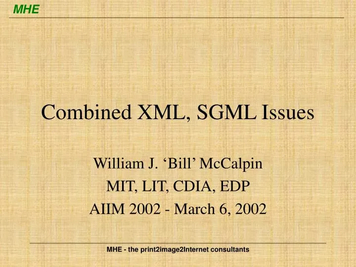 combined xml sgml issues