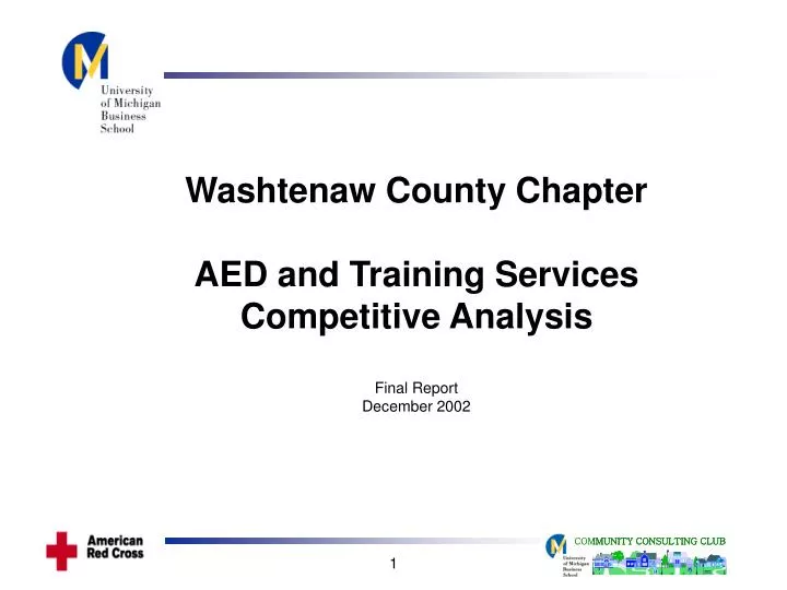 washtenaw county chapter aed and training services competitive analysis final report december 2002