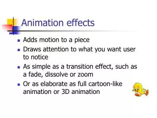 Animation effects