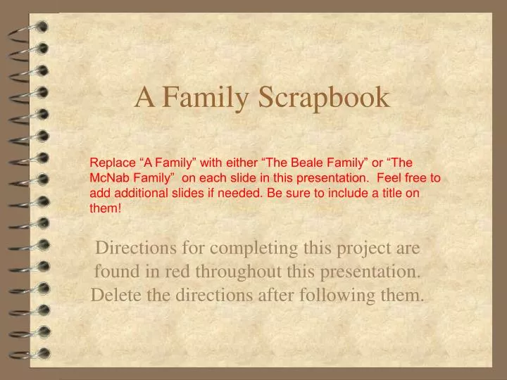 a family scrapbook