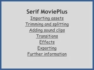 Serif MoviePlus