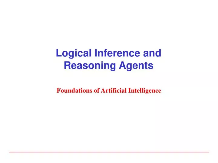 logical inference and reasoning agents