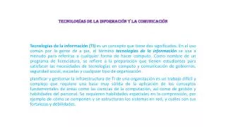 tecnolog as de la informaci n y la comunicaci n