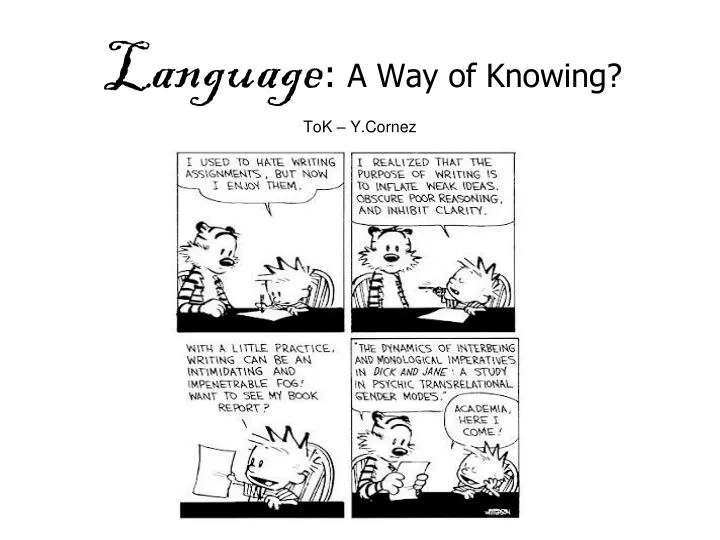 language a way of knowing