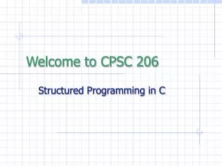 Welcome to CPSC 206