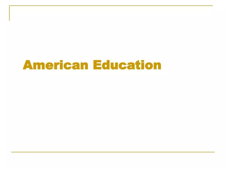 american education