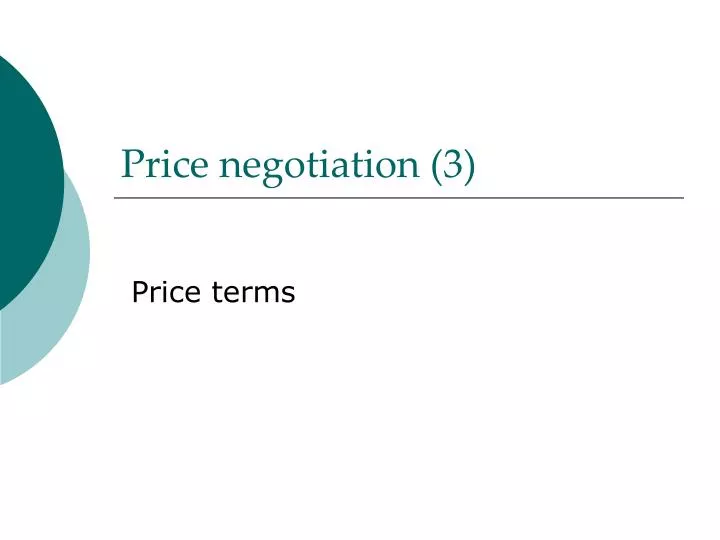 price negotiation 3