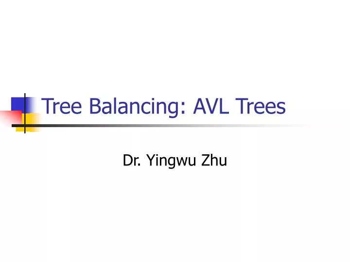 tree balancing avl trees