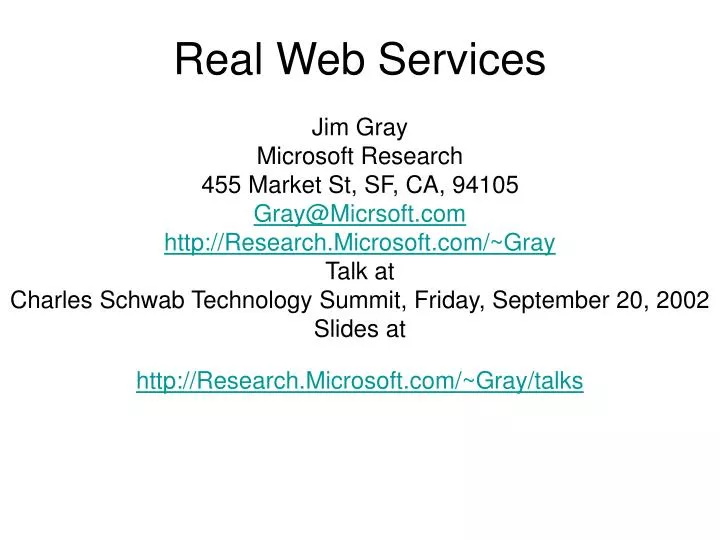 real web services