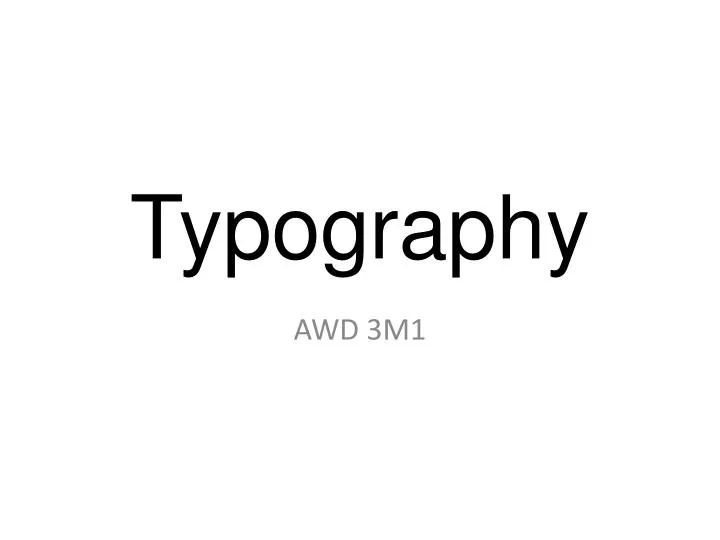 typography