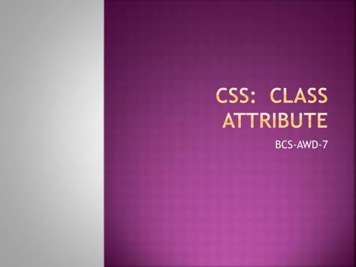css class attribute
