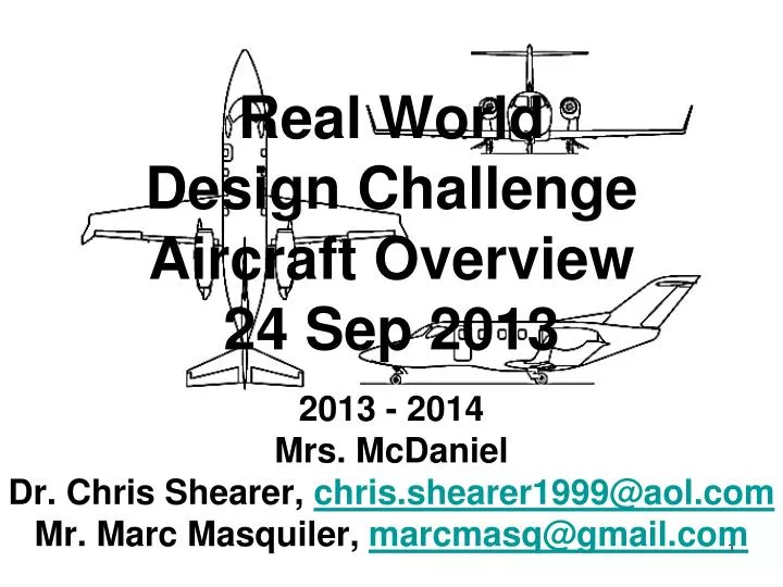real world design challenge aircraft overview 24 sep 2013