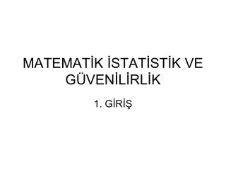 matemat k stat st k ve g ven l rl k