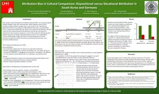 Attribution Bias in Cultural Comparison: Dispositional versus Situational Attribution in
