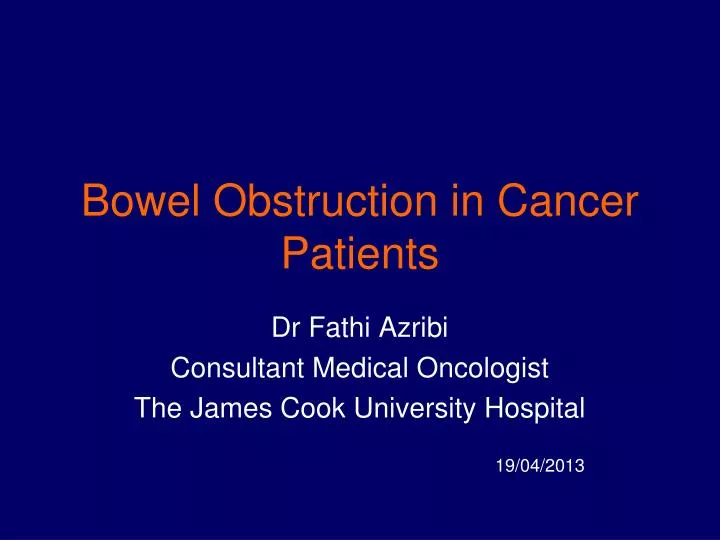 bowel obstruction in cancer patients
