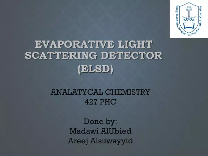 evaporative light scattering detector