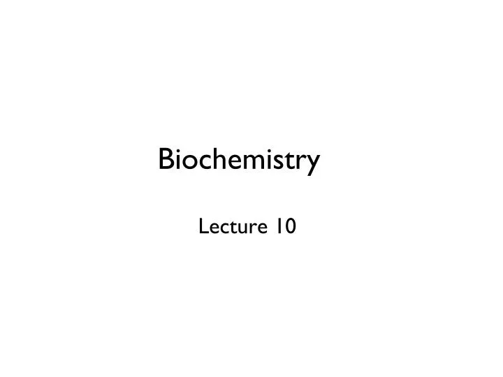 biochemistry