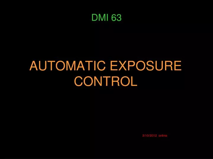 automatic exposure control