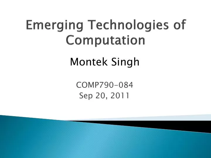 emerging technologies of computation