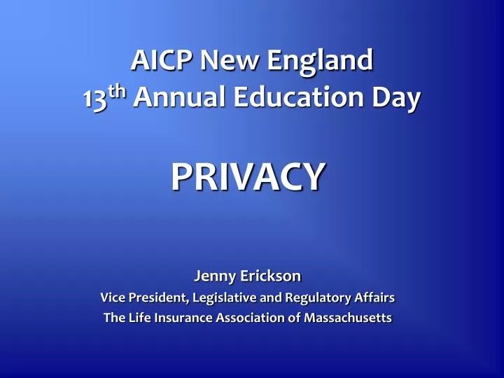 aicp new england 13 th annual education day