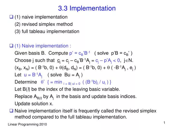 3 3 implementation