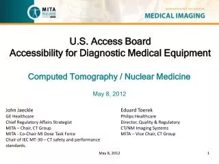 U.S. Access Board Accessibility for Diagnostic Medical Equipment