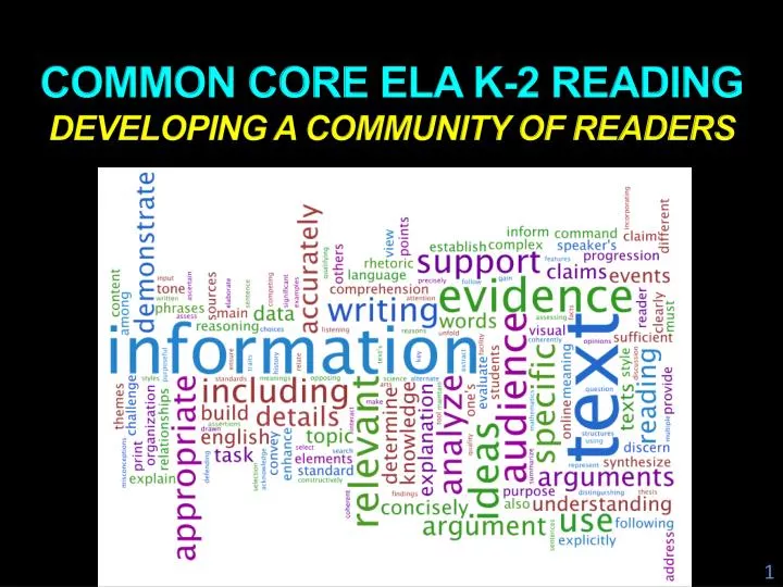 common core ela k 2 reading developing a community of readers