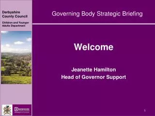 Welcome Jeanette Hamilton Head of Governor Support