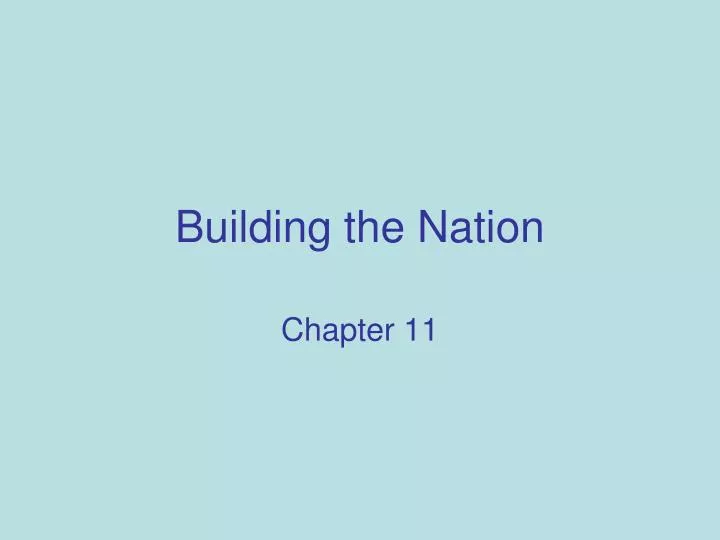 building the nation